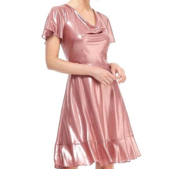 Gal Meets Glam Dresses & Skirts - Gal Meets Glam Callista Pink Shimmer Dress